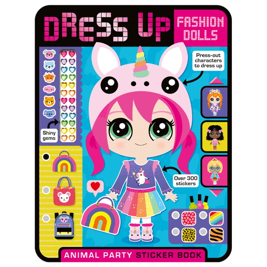 Animal Party Dress Up Fashion Doll Sticker Book