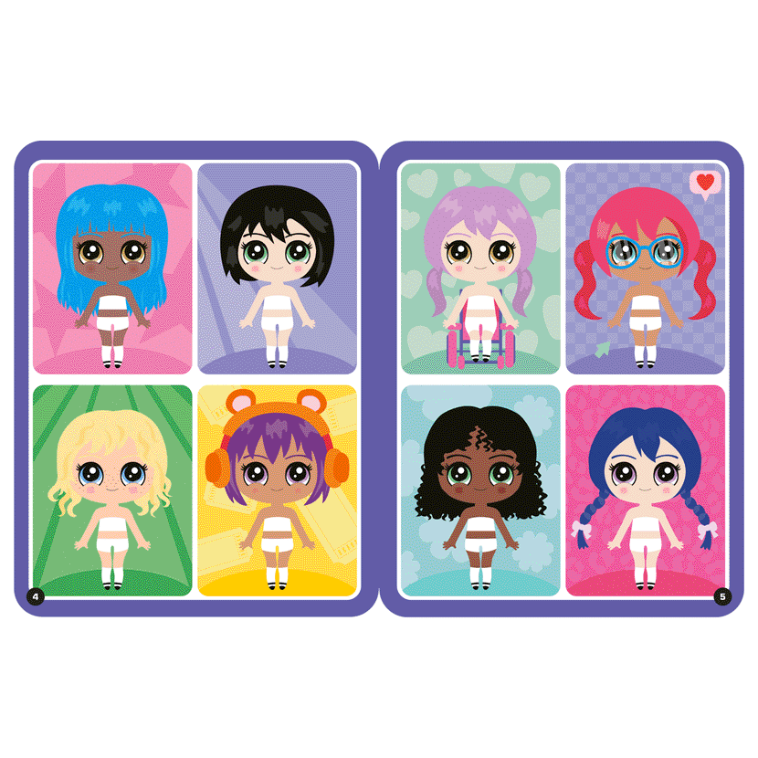 Animal Party Dress Up Fashion Doll Sticker Book