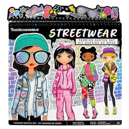 Streetwear Fashion Design Sketch Set Fashion Angels