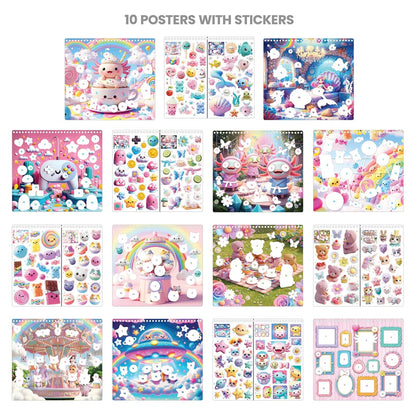 Chill-Axolotl Coloring & Collage Activity Set Fashion Angels