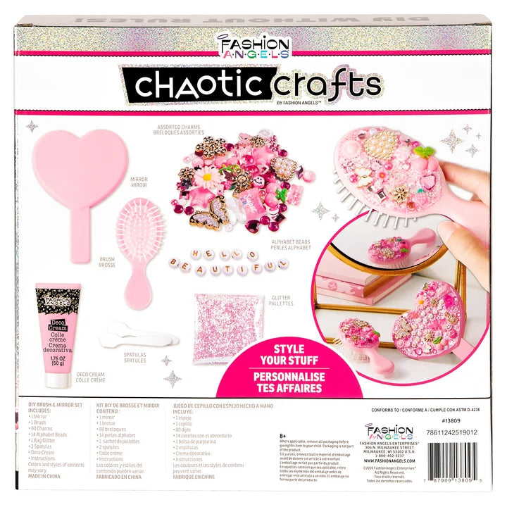Chaotic Crafts DYI Brush & Mirror Set Fashion Angels