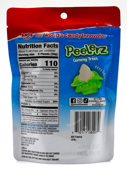 Amos Peelerz Holiday Gummy Tree, 6oz,12ct