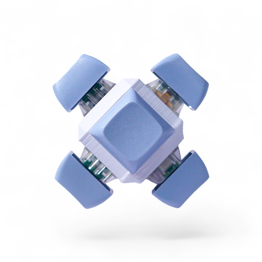 6 Key Cube: Mechanical Keyboard Fidget - Pastel Colors: Pastel Blue / Clicky