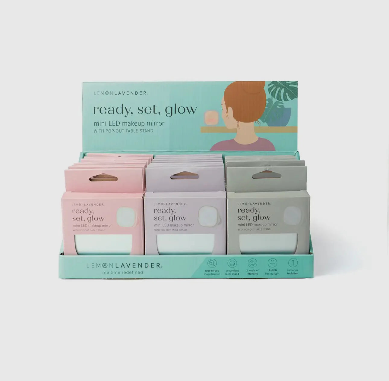 Lemon Lavender Lightup Mini Mirror