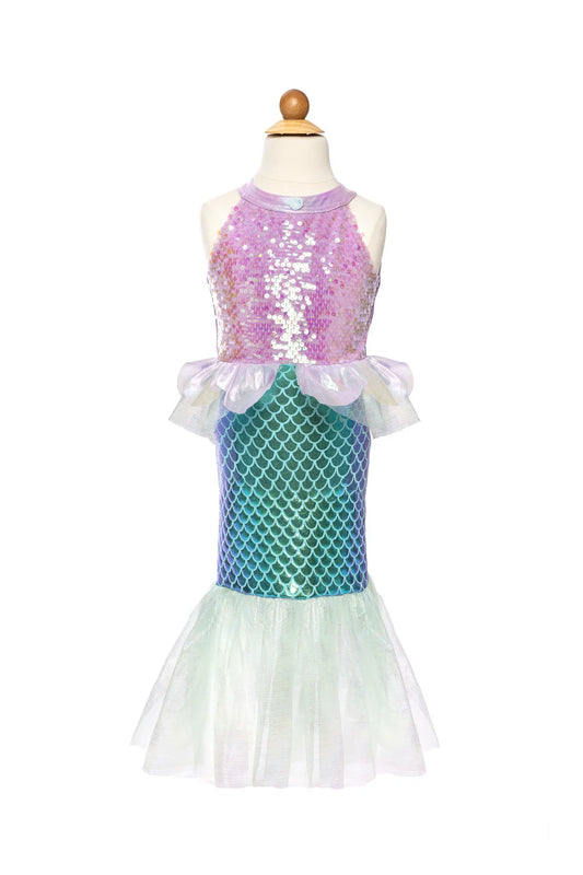 Misty Mermaid Dress, Lilac/ Blue 3-4