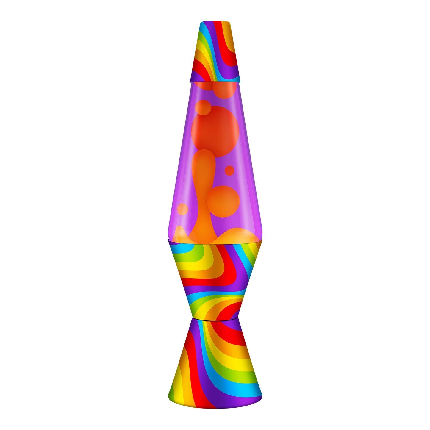 Flowing Color Yellow/Purple 14.5 Inch Lava Lamp