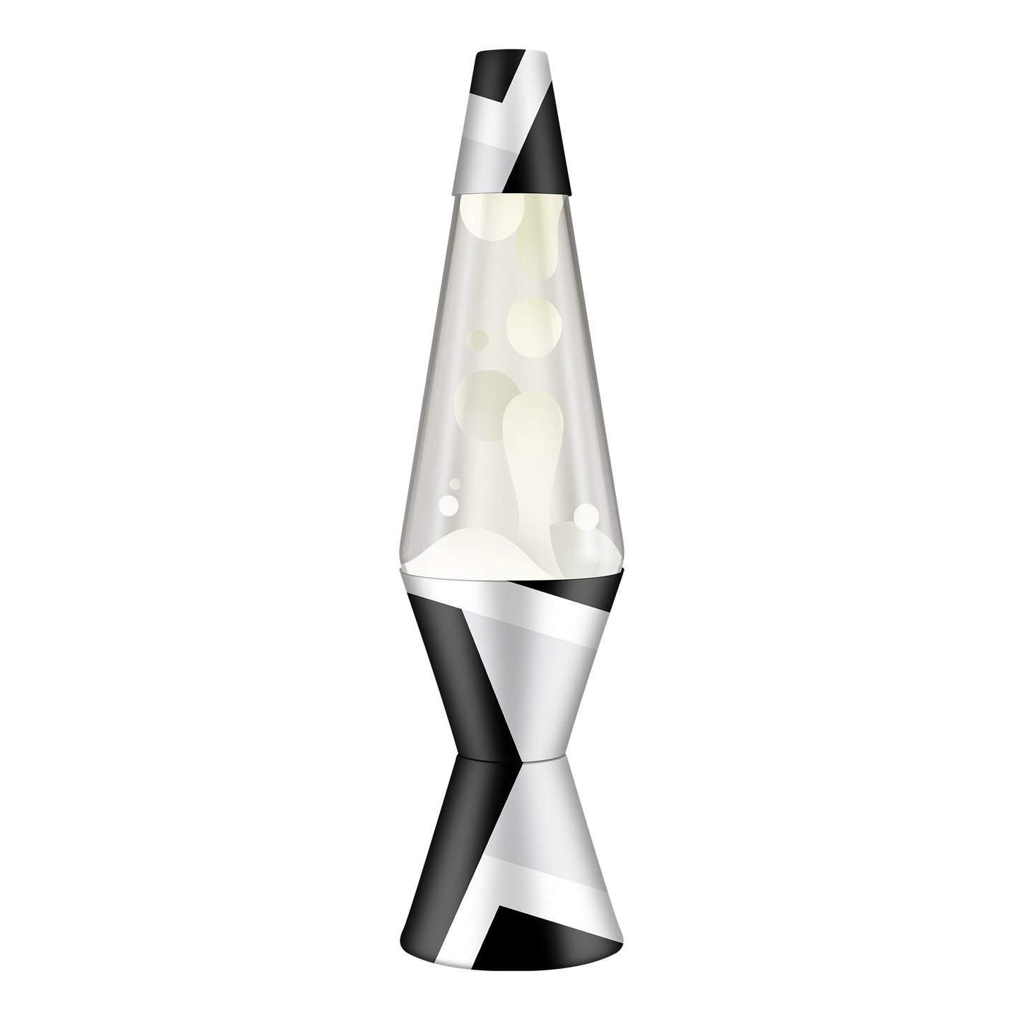 Polygonal White/ Clear 14.5 Inch Lava Lamp