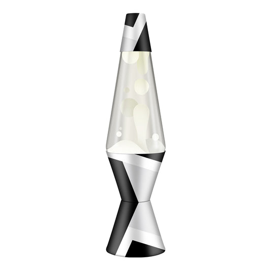 Polygonal White/ Clear 14.5 Inch Lava Lamp