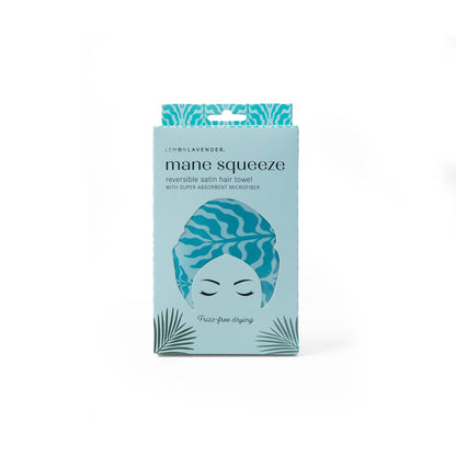 Lemon Lavender Mane Squeeze Reversible Satin Hair Towel