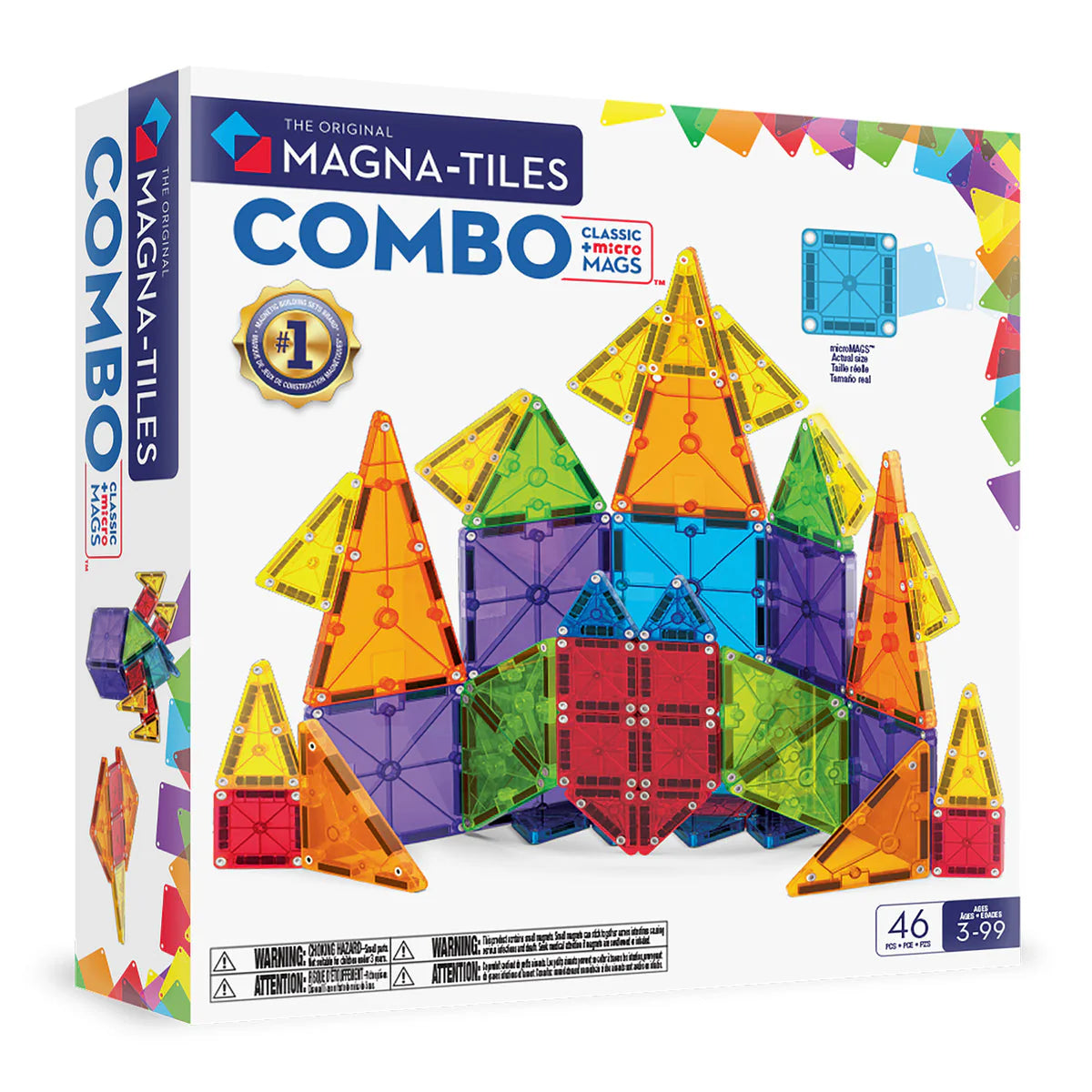 Magnatiles Micro Mags 46 pc Combo Set