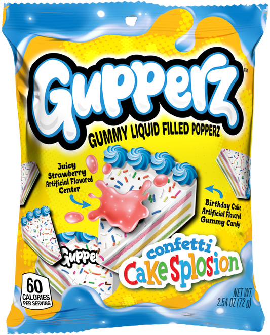 Gupperz Confetti Cakesplosion Liquid Filled Gummies 12ct