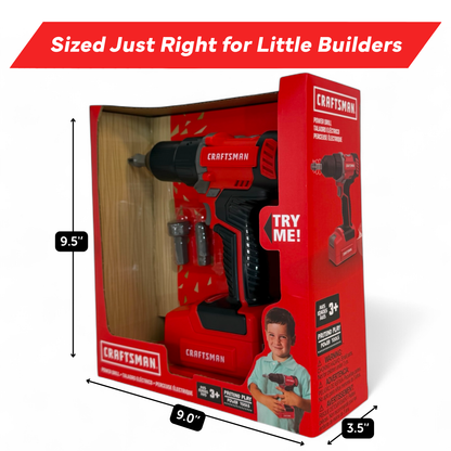 Red Toolbox- Craftsman Display- toy drill + toy circular saw