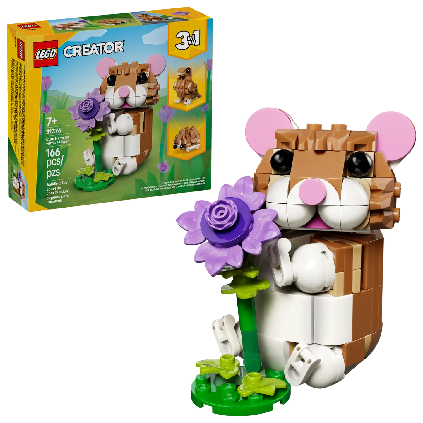 CUTE HAMSTER WITH A FLOWER Creator 3-in-1 LEGO