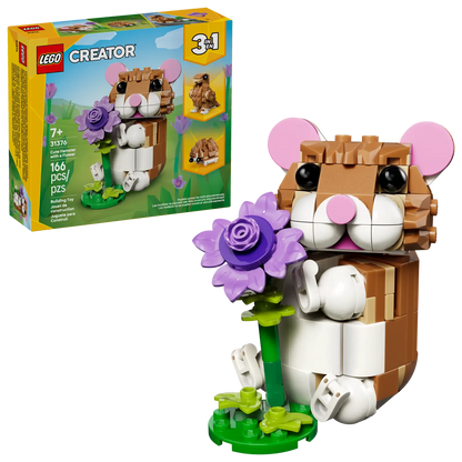 CUTE HAMSTER WITH A FLOWER Creator 3-in-1 LEGO