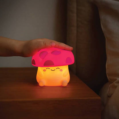 Mushi Ambient Mushroom Night Light - Squishy Silicone USB-C: Blue