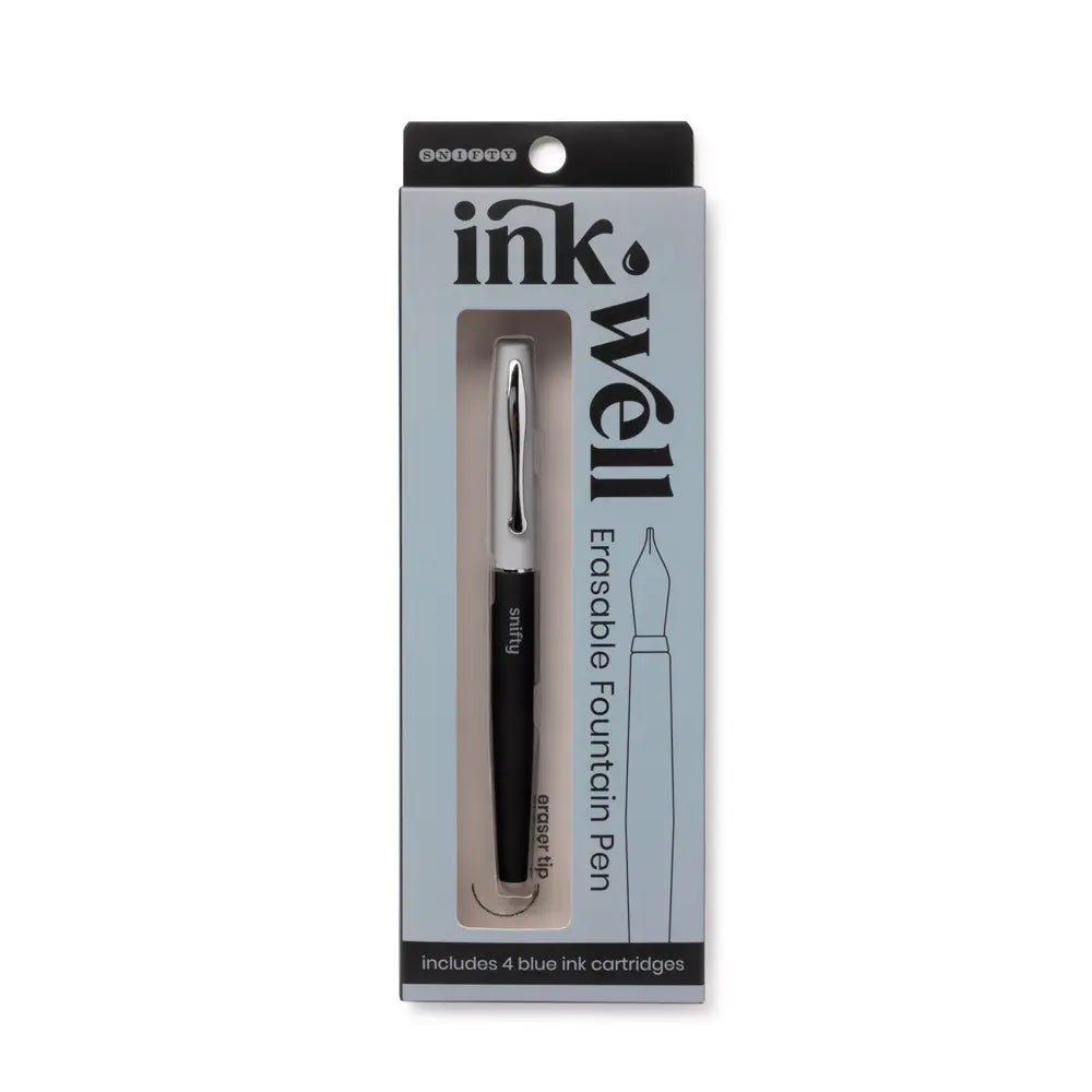 Ink Well Erasable Fountain Pen Black/Grey Snifty