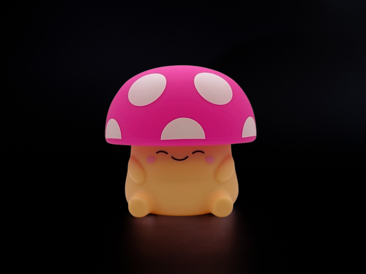 Mushi Ambient Mushroom Night Light - Squishy Silicone USB-C: Blue