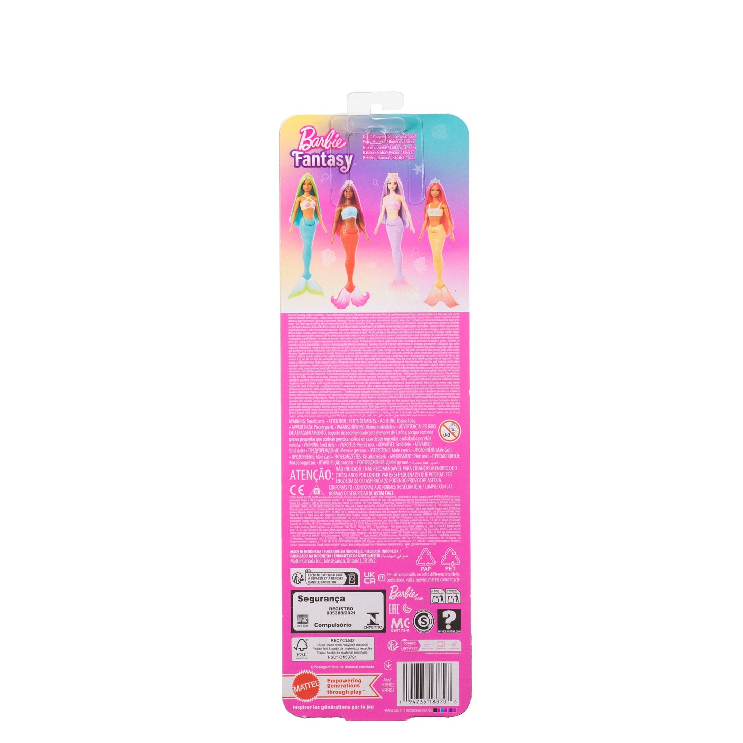 Barbie Core Mermaid Doll Pink