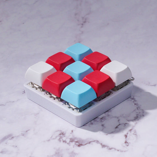 9 Key Mechanical Keyboard Fidget Keychain: Boom Pop / Clicky