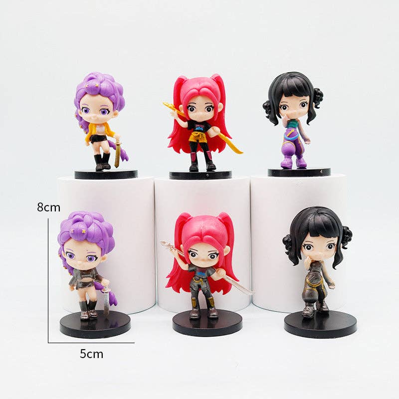Kpop Demon Hunters cute huntr/x dolls 6pcs set