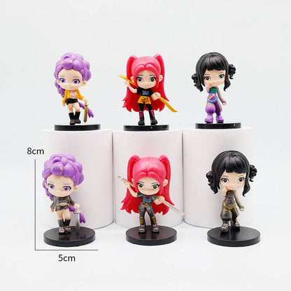 Kpop Demon Hunters cute huntr/x dolls 6pcs set