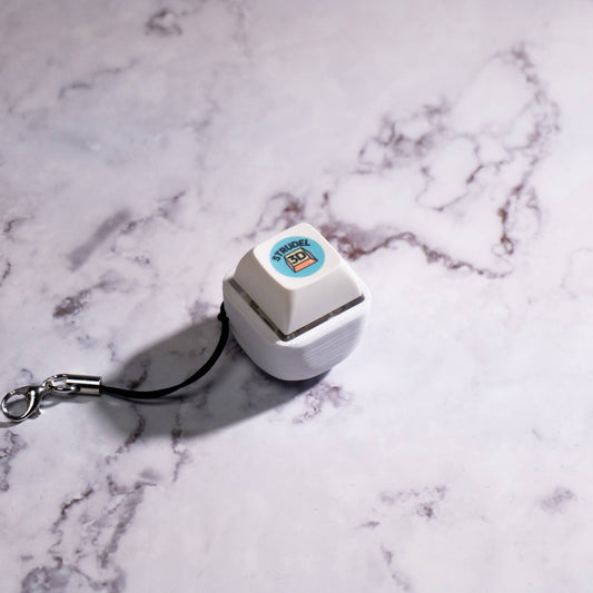 1 Key Bubble - Mechanical Fidget Keychain (Customizable): White / Clicky