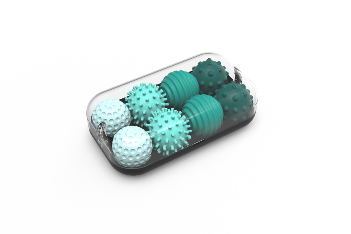 Silicone Magnetic Fidget Balls: Sapphire / 4 Pack