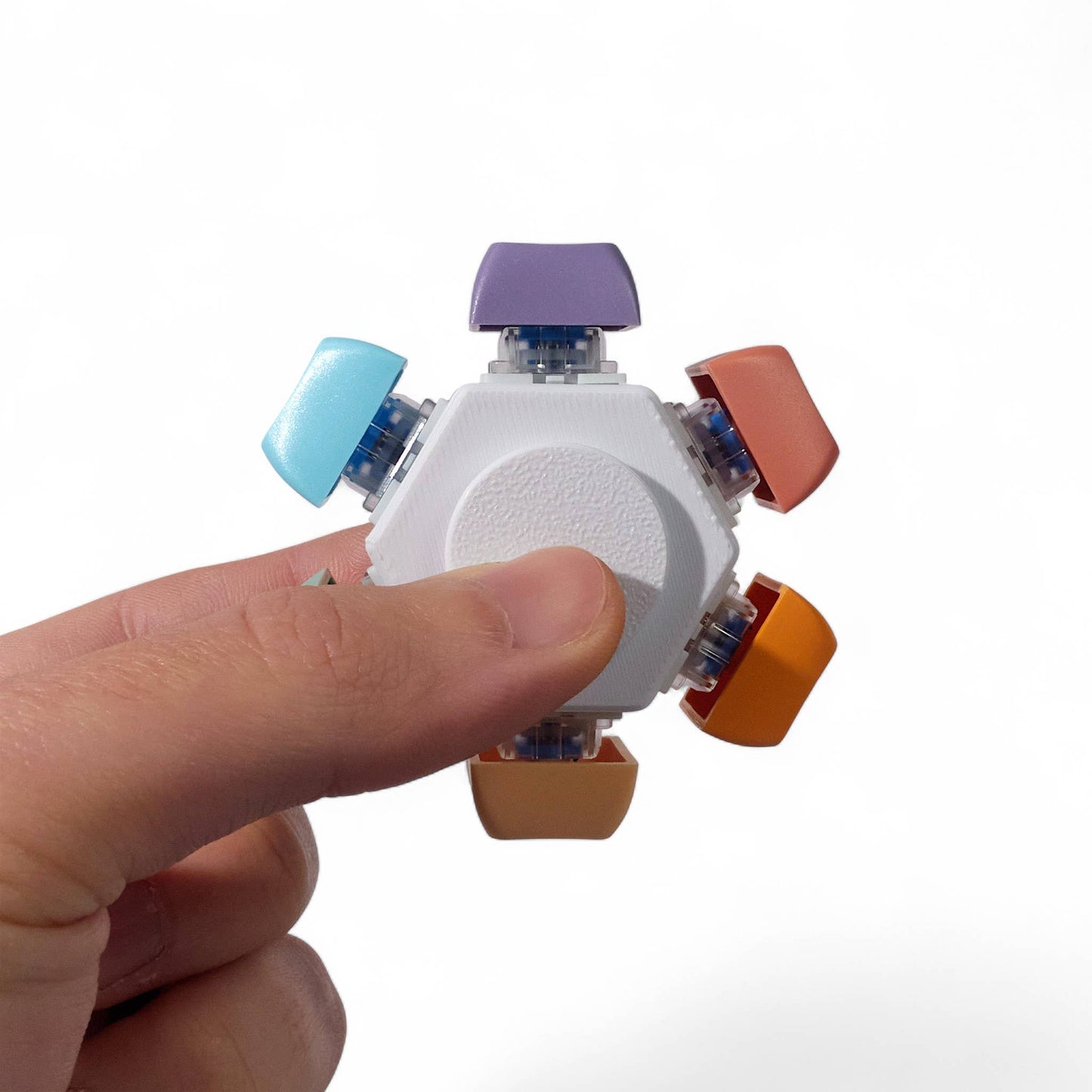 Keyboard Fidget Spinner - 6 Keys: Rainbow / Clicky