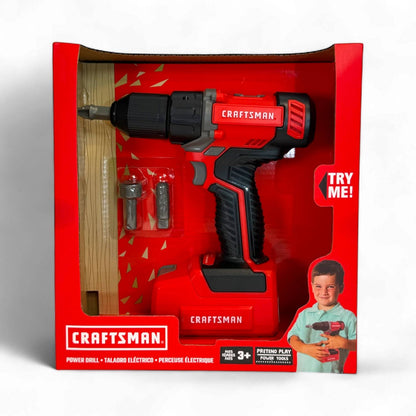 Red Toolbox- Craftsman Display- toy drill + toy circular saw