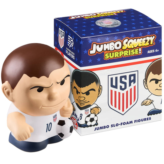 USA Mens Soccer Jumbo Squeezy Display - 18 ct