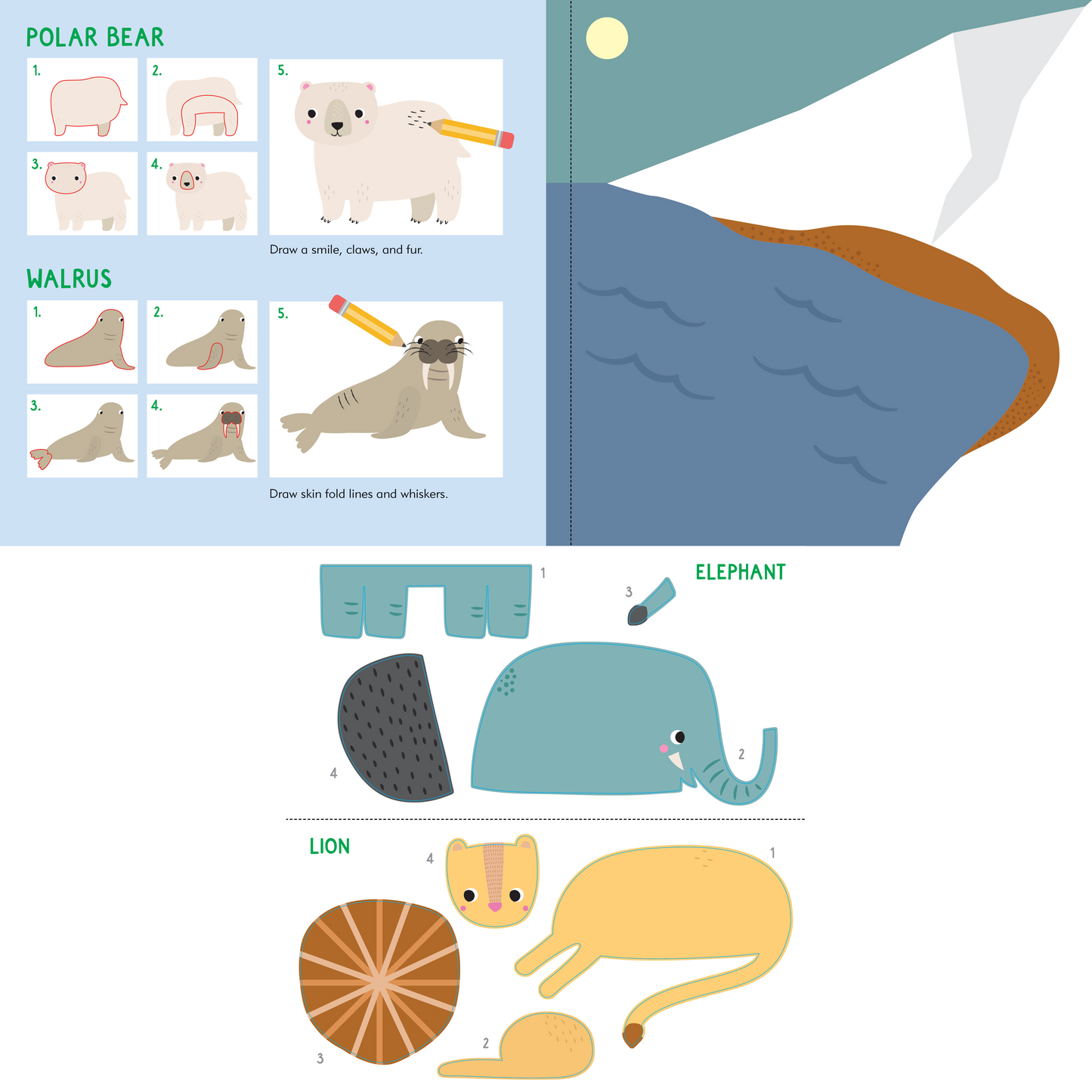 Sticker & Draw Animals (Create 30 Animals!)