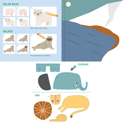 Sticker & Draw Animals (Create 30 Animals!)