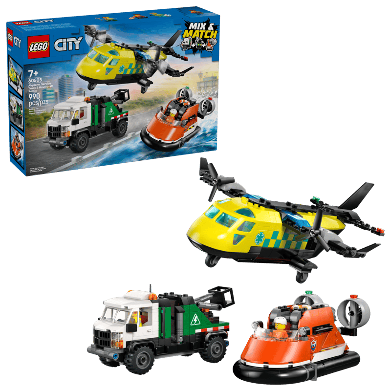 Airplane, Hovercraft & Service Truck Remix Lego LF60505
