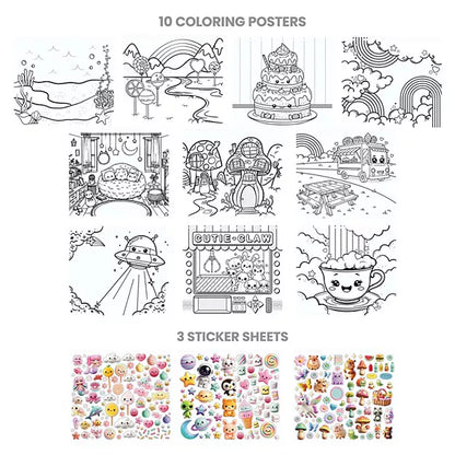 Capybara Coloring & Collage Activity Set Fashion Angels