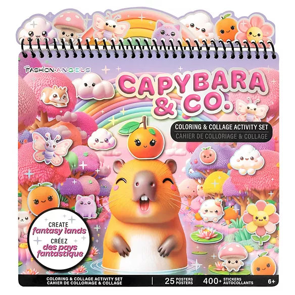 Capybara Coloring & Collage Activity Set Fashion Angels