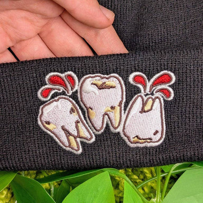Bloody Teeth Black Beanie