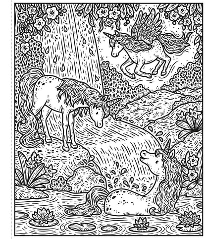 Unicorn World Magic Painting Book : Usborne