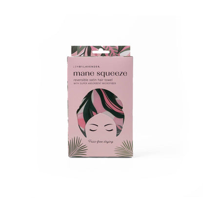 Lemon Lavender Mane Squeeze Reversible Satin Hair Towel