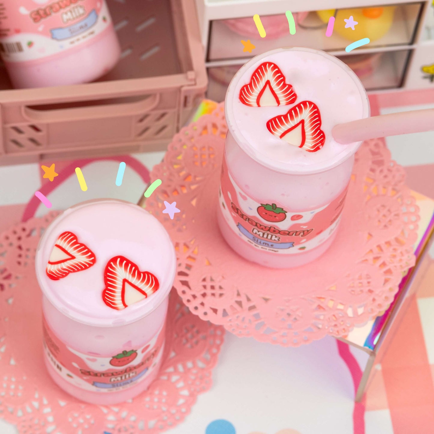 Strawberry Milk Glossy Slime