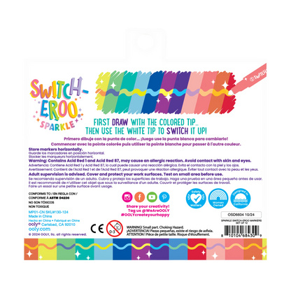 Switch-eroo!: Sparkle Glittery Color-Changing Markers (Set o