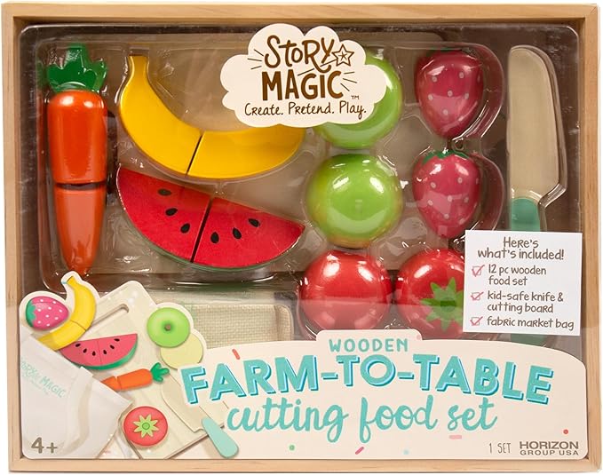 Story Magic Wooden Cutting Food Set