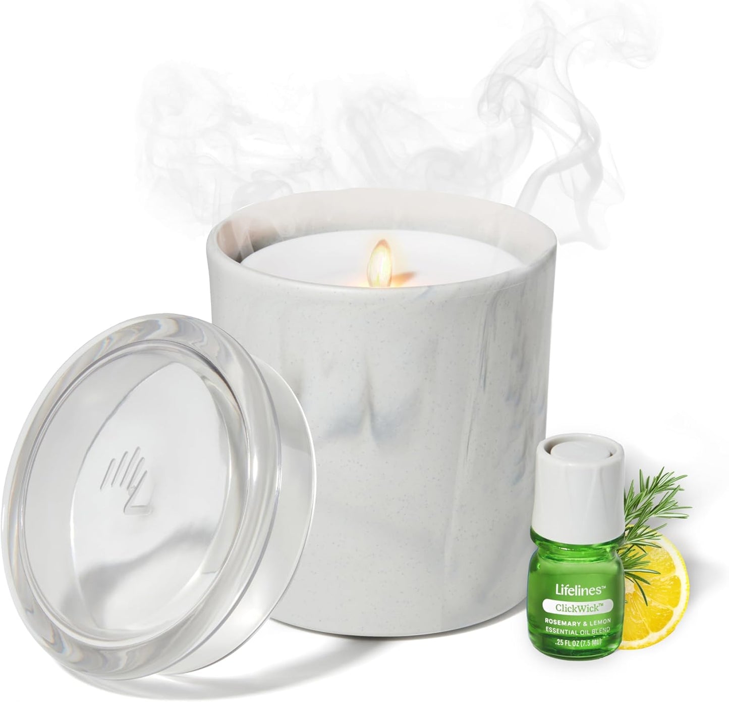 Flameless Candle Diffuser Marble