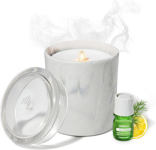 Flameless Candle Diffuser Marble