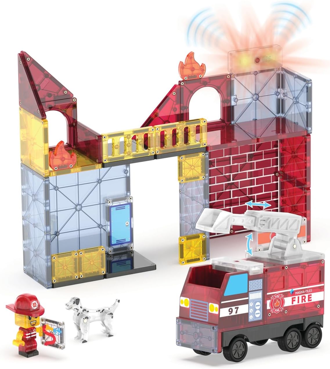 Magna-Tiles Fire Station