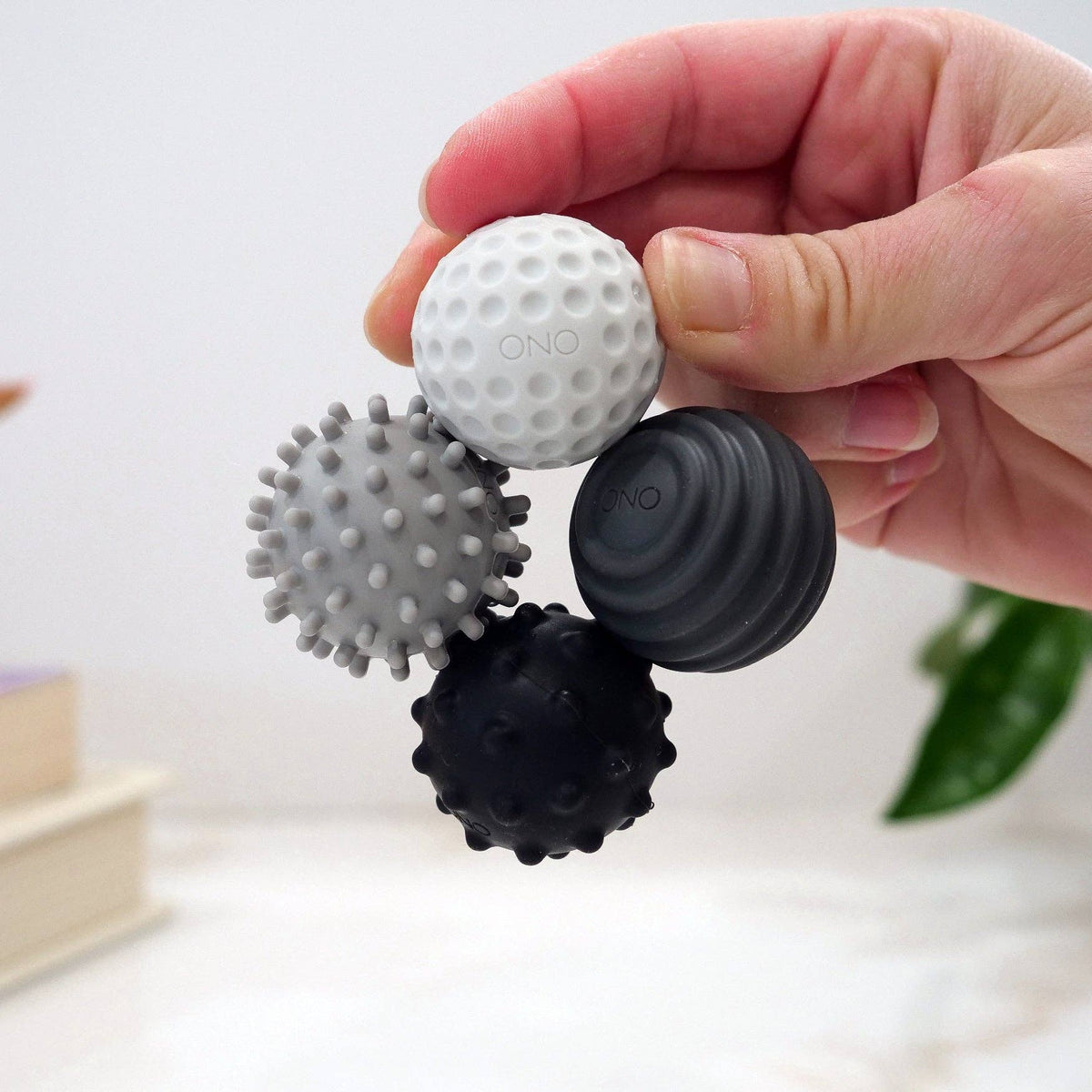 Silicone Magnetic Fidget Balls: Sapphire / 4 Pack