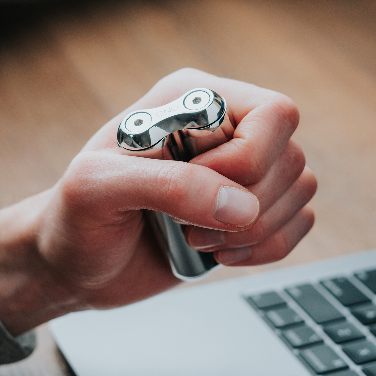 Stainless Steel Fidget Roller: Silver / Full