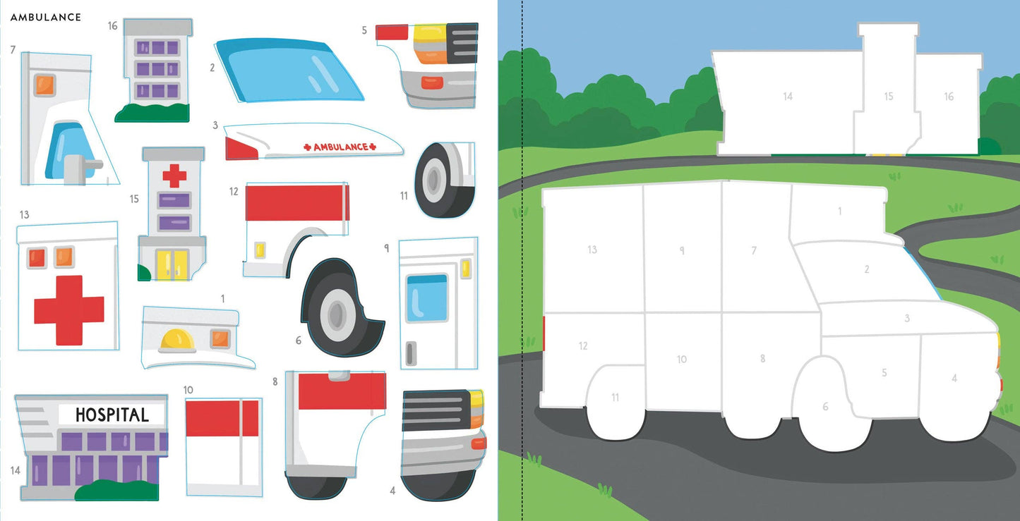 My First Color-By-Sticker Book Cars, Trucks, & Trains