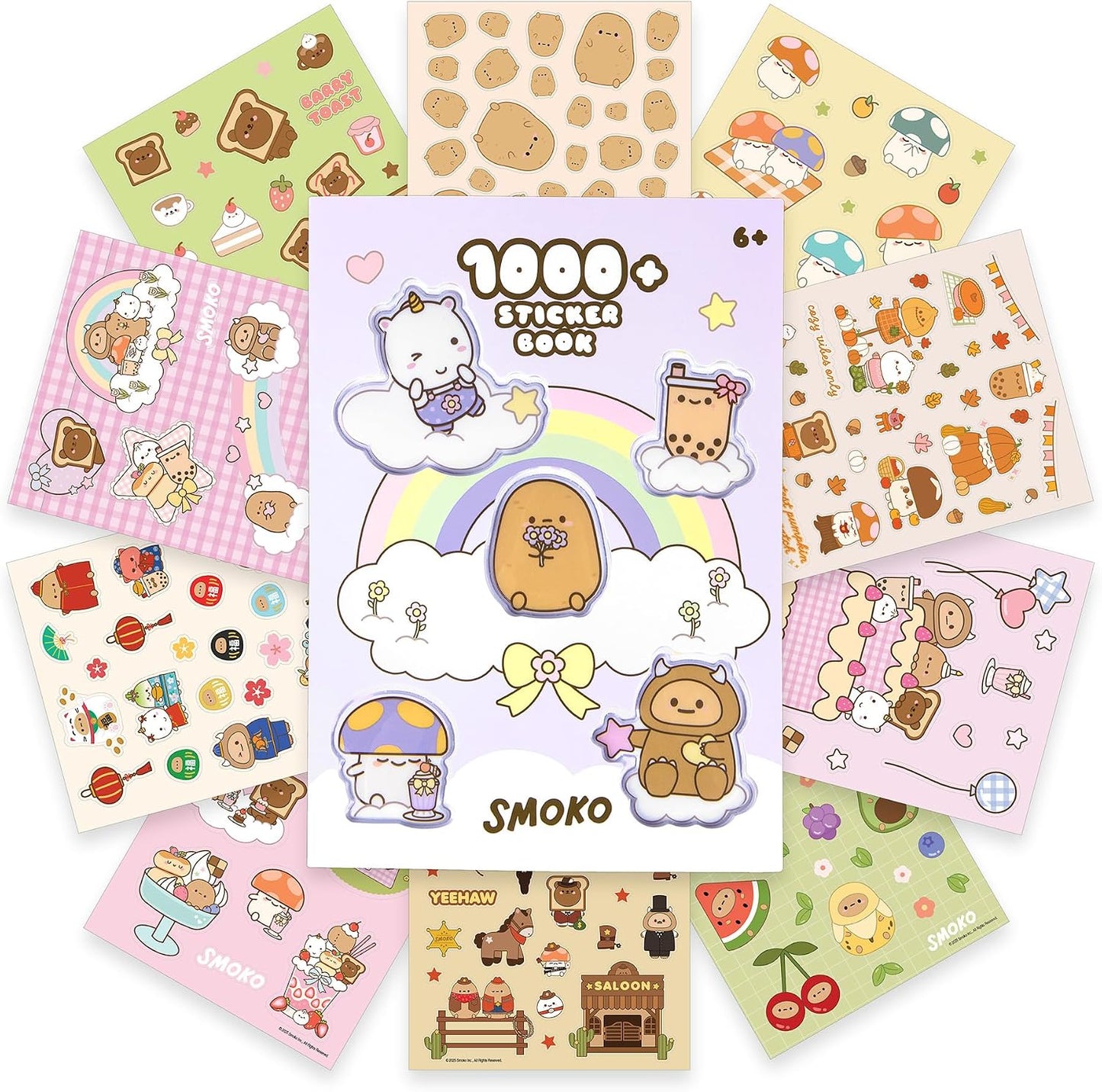 SMOKO 1000+ Sticker Book Fashion Angels