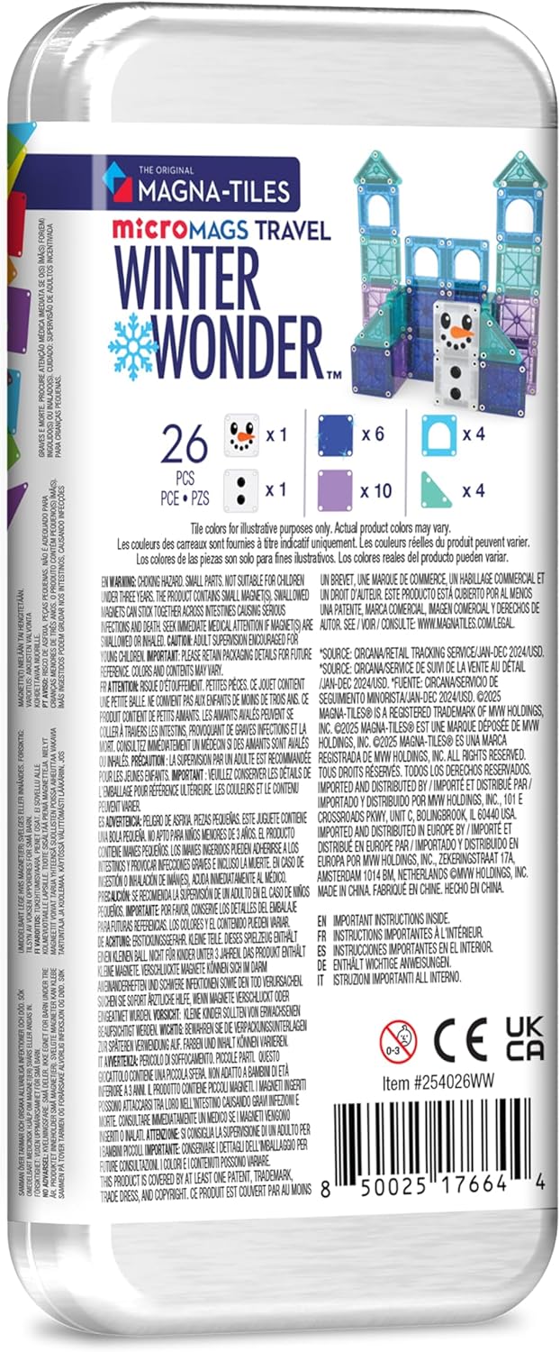 Magna-Tiles MicroMAGS Winter Wonder Travel