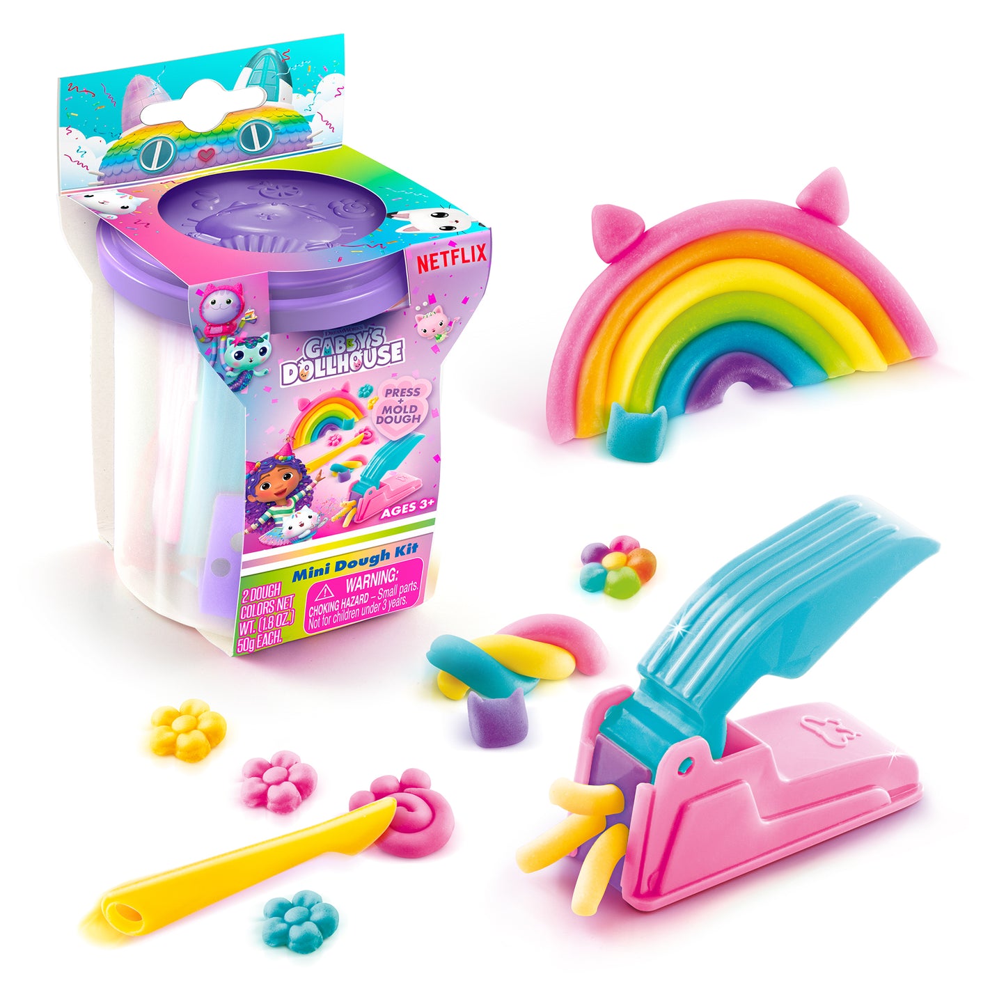 Gabby's Dollhouse Rainbow Dough Kit